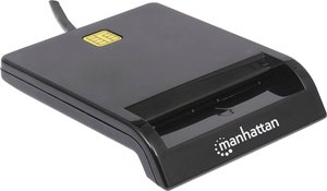 Czytnik kart Manhattan Smartcard Zewnętrzny czytnik kart chipowych USB Czytnik kart chip Manhattan 102049 1 szt.