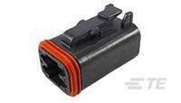 Obudowa złącza pin żeńskiego na kabel TE Connectivity DT06-4S-E004, wire-to-wire, piny: 4, 1 szt.