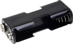 Uchwyt baterii 2x AA Połączenie zatrzaskowe TRU COMPONENTS BH-322-1B Komora baterii TRU COMPONENTS BH-322-1B 2 x AA, Złącze zatrzaskowe