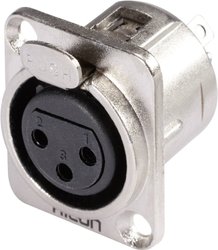 Złącze montażowe XLR, 3-Pin Hicon HI-X3DF