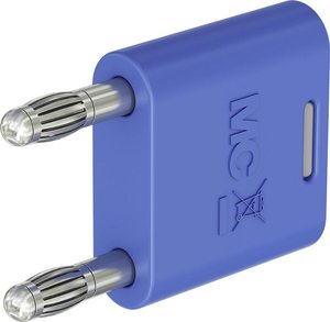Złączka bananowa Stäubli KS2-4N-19 64.4010-23 Średnica pinu: 4 mm Rozstaw kołków: 19 mm niebieski 1 szt.