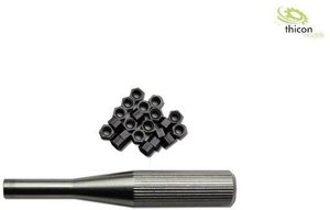 Czarna nakrętka M2 20x z kluczem nasadowym Nakrętka Thicon Models 50166   20 szt.