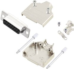 Zestaw listew żeńskich D-Sub MH Connectors MHDM15-DM15S-K, rzędy: 2, styki: 15, 180 °, 1 szt.