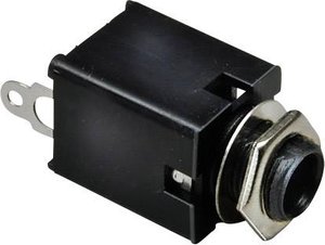 Złącze męskie jack 6,35 mm 1109030 BKL Electronic 1109030 złącze żeńskie do wbudowania pionowego Ilość styków: 2 mono srebrny 1 szt.