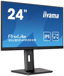 Iiyama XUB2493HS-B5 / 24'' ETE IPS ,FHD,Pivot,H. Monitor  EEK D (A - G) 60.5 cm (23.8 cal) 1920 x 1080 px 16:9 4 ms HDMI, DisplayPort, słuchawki (jack 3,5 mm) LCD (IPS)