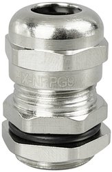 TRU COMPONENTS  Dławnica kablowa  PG9  mosiądz (niklowany) Dławnica kablowa TRU COMPONENTS TC-10302872, 1 szt.