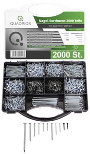 Asortyment gwoździ stalowych - 2000 szt. Quadrios 2103SA044 Zawartość 2000 szt.