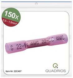 Złącze doczołowe Quadrios 22C467 22C467, z pełną izolacją , 0.5 - 1.5 mm², 36 mm, 1 zest.