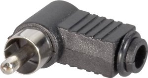 Złącze męskie RCA/Cinch 072141/T BKL Electronic 072141/T złącze męskie kątowe Ilość styków: 2  czarny 1 szt.