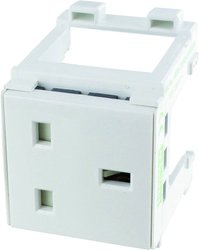 Gniazdo Modlink MSVD Wielka Brytania 250VAC/13A zaciski śrubowe do montażu na szynie nośnej Gniazdko Murr Elektronik  1 szt.