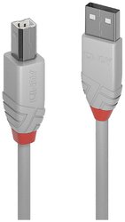 Kabel USB LINDY, USB 2.0, Złącze męskie USB-A, Złącze męskie USB-B, 3.00 m