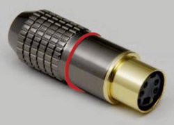 Złącze męskie DIN miniaturowe  BKL Electronic 0212013, złocony, złącze, proste, 1 szt.