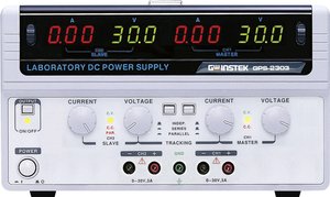 Zasilacz laboratoryjny regulowany GW Instek GPS-2303, 0 - 30 V/DC, 0 - 3 A, 180 W, Ilość wyjść 2 x