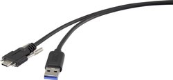 renkforce Kabel połączeniowy USB 3.1 (Gen 1) A / C z opcją montażu 1 m USB 3.2 Gen 1 (USB 3.0) Renkforce RF-3773814, 1.00 m, czarny