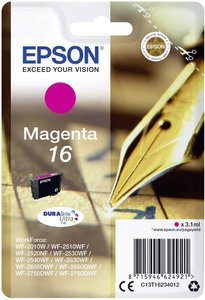 Epson atrament T1623, 16 tusz oryginalny  Magenta C13T16234012