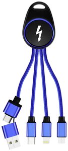 Kabel do ładowania USB Smrter Hydra ULTRA GO, USB 2.0, Złącze męskie Lightning, Złącze męskie USB-A, Złącze męskie USB-C®, Złącze męskie USB Micro-B, 0.15 m