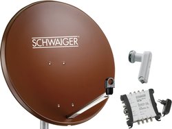 Schwaiger SPI9962SET6 Antena satelitarna bez odbiornika Ilość uczestników: 8 80 cm