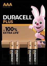 Bateria AAA/R03 Duracell Plus-AAA K4  1.5 V 4 szt.