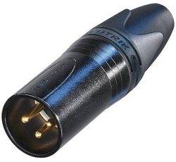 Złącze męskie XLR NC3MXX-B Neutrik NC3MXX-B złącze męskie proste Ilość styków: 3  czarny 1 szt.
