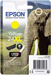 Epson atrament T2434, 24XL tusz oryginalny  Żółty C13T24344012