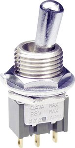 Przełącznik dźwigienkowy 125 V/AC 6 A 2 x (wł)/wył/(wł) NKK Switches   chwilowy/0/chwilowy 1 szt.