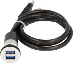 Złącze męskie USB Schlegel RRJ_2USB3_150CM, 1.50 m, 1 szt.