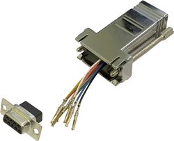 Adapter BKL Electronic 10121108 złącze żeńskie D-SUB 9-pin - złącze żeńskie RJ45