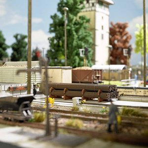 Zestaw 7 stalowych wiązek towarowych H0 Busch  1687 H0 Belka stalowa H0