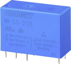 Przekaźnik drukowany GoodSky MI-SS-212L MI-SS-212L, monostabilny, 1 cewka, 110 V/DC, 5 A, 1 szt.
