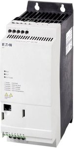 Falownik PowerXL™ DE1, 2,2 kW Eaton DE1-129D6FN-N20N Napięcie wyjściowe 230 V/AC Prąd twornika (maks.) 9.6 A częstotliwość zegara (szczegóły) 16 kHz