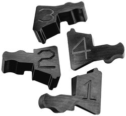 Zestaw adapterów Defender MIDI 5 2D - zestaw adapterów do łączenia sekcji środkowej/rampy z mostkiem kablowym midi (85300/301) Trzpień łączący DEFENDER by Adam Hall 869301ASET, czarny, 1 zest.