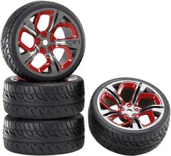 Kompletne koło 1:10 On-Road P8 Gun Metal Red / Racing (4) Koło kompletne Reely RE-6679602 1:10 Racing 1 szt.