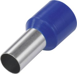 Końcówka rurkowa TRU COMPONENTS E160-12BL 1091270, Izolowane częściowo, 16 mm² x 12 mm, 100 szt.