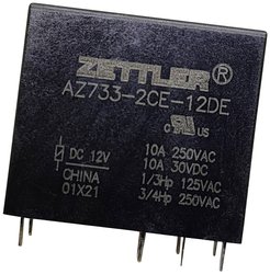 Przekaźnik SMT Zettler Electronics AZ733-2CE-12DE AZ733-2CE-12DE, monostabilny, 1 cewka, 150 V/DC, 380 V/AC, 12 A, 1 szt.
