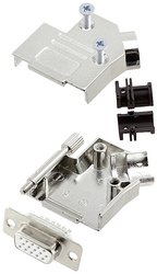 Zestaw listew żeńskich D-Sub encitech D45ZK09-HDS15-W-K 6355-8013-11, rzędy: 3, styki: 15, 45 °, 1 szt.