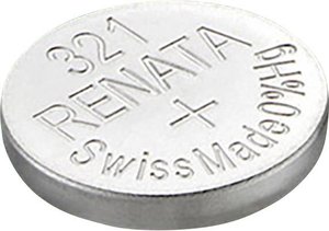 Bateria guzikowa, srebrowo-tlenkowa Renata 321 Bateria guzikowa Renata 321, 1,55 V, 14,5 mAh