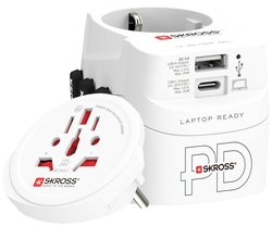 Adapter podróżny Skross 1.302474  Pro Light USB AC45PD World