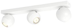 Reflektor sufitowy LED Philips Lighting Hue White Amb. Buckram Spot 3 flg. Weiß 3x350lm inkl. Dimmschalter Hue 871951433910100 15 W