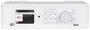 Radio internetowe kuchenne Imperial DABMAN i460 (ws) Internet, DAB+, UKW, FM Amazon Music, Deezer, Qobuz, Tidal, Audio High-Resolution, Napster, z pilotem, funkcja budzika biały
