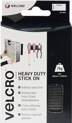 Taśma rzepowa do przyklejenia element z pętelkami i haczykami, wysoka wytrzymałość (D x S) 100 mm x 50 mm czarny VELCRO® VEL-EC60239 2 par(a)