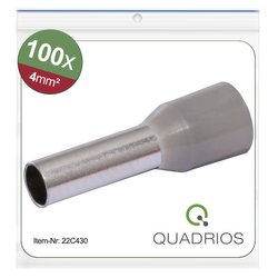 Końcówka rurkowa Quadrios 22C430 22C430, z częściową izolacją , 4 mm², 1 zest.