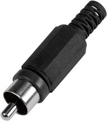 Złącze męskie RCA/Cinch TRU COMPONENTS 595227, niklowany, złącze męskie proste, 1 szt.