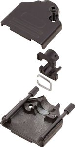 Obudowa złącza D-SUB MH Connectors MHDTZK25-BK-K 6560-0815-03, metal, 180 °, 1 szt.