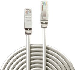 Kabel LAN LINDY 48005, 1 szt., RJ45, CAT 6, U/UTP, 5.00 m, szary
