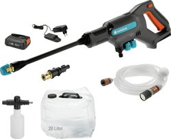Średniociśnieniowa myjka akumulatorowa AquaClean 24/18V Premium Set GARDENA AquaClean 24/18V Premium Set Myjka ciśnieniowa 24 bar
