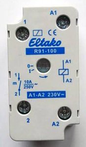 Eltako R91-100-230V - Przekaźnik przełączający - 1 zestyk zwierny 230 V. Przekaźnik przełączający Eltako R91-100-230VAC 230 V 8 A 1 NO  1 szt.