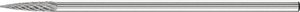 Frez z węglików spiekanych, ostrołukowy, trzpień 3x13 mm ø 3 mm, 3 zęby PLUS do uniwersalnych zastosowań Frez PFERD SPG 0313/3 Z3 PLUS GL 75 21222687, 3 mm x 75 mm , 1 szt.