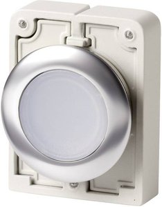 Przycisk Eaton M30C-FDL-W płaski, okrągły, chromowany biały   1 szt.