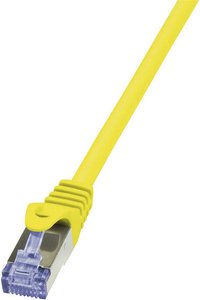 Kabel LAN LogiLink CQ3077S, 1 szt., RJ45, CAT 6a, S/FTP, 5.00 m, żółty
