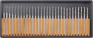Zestaw mini wierteł krętych HSS 0,5 - 2,3 mm 30 szt.  Zestaw wierteł krętych do metalu RONA 813205 1 zest.